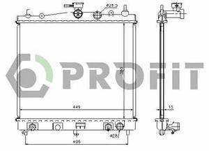 Радіатор охолодження Nissan Micra 03-10, Note 06 - Profit