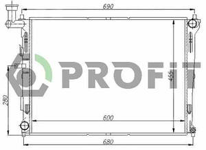 Радіатор охолодження Hyundai I30 07-, KIA Ceed 07-, Pro Ceed 07 - Profit