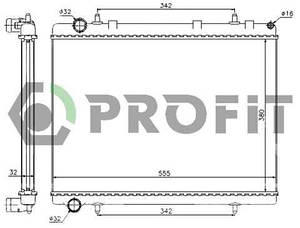 Радіатор охолодження Citroen C4 04-, Peugeot 307 Profit