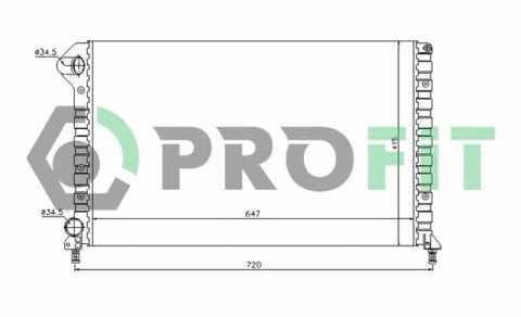 Радіатор охолодження Fiat Doblo 01 - Profit