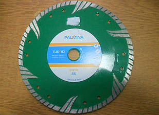 Алмазний відрізний диск PALMINA 230х22 по плитці та кераміці (зелений)