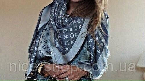 Хустка Louis Vuitton сіра комбі, фото 2