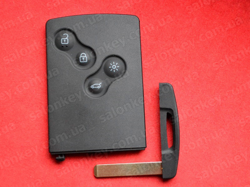 Карта-ключ Renault Megane III / Laguna III / Scenic III / Fluence PCF7952 433Mhz з Keyless Go