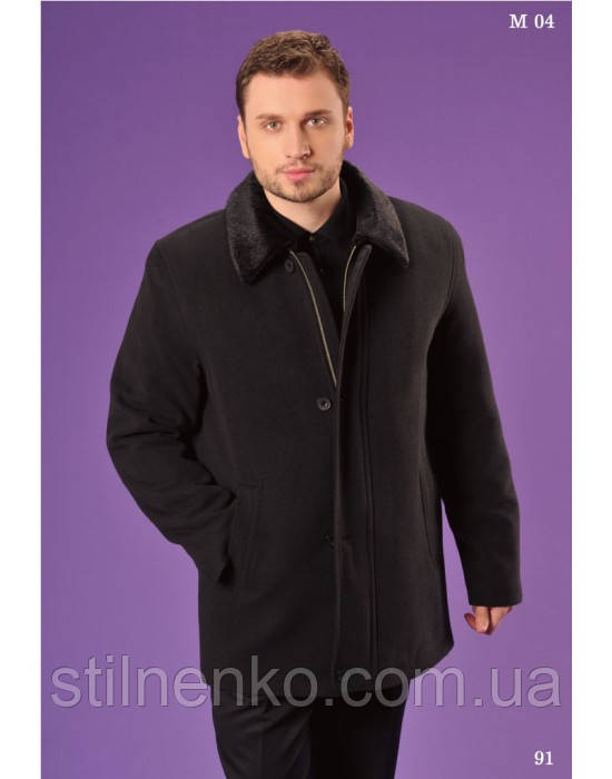 Мужское кашемировое пальто,короткое,с мехом - фото 2 - id-p603512990
