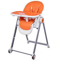 Стільчик для годування Bambi Помаранчевий (M 3550-7 MOON) з регулюванням положення столика