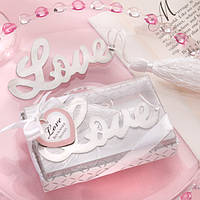 Подарунки гостям на весілля — Закладка для книги "Love"