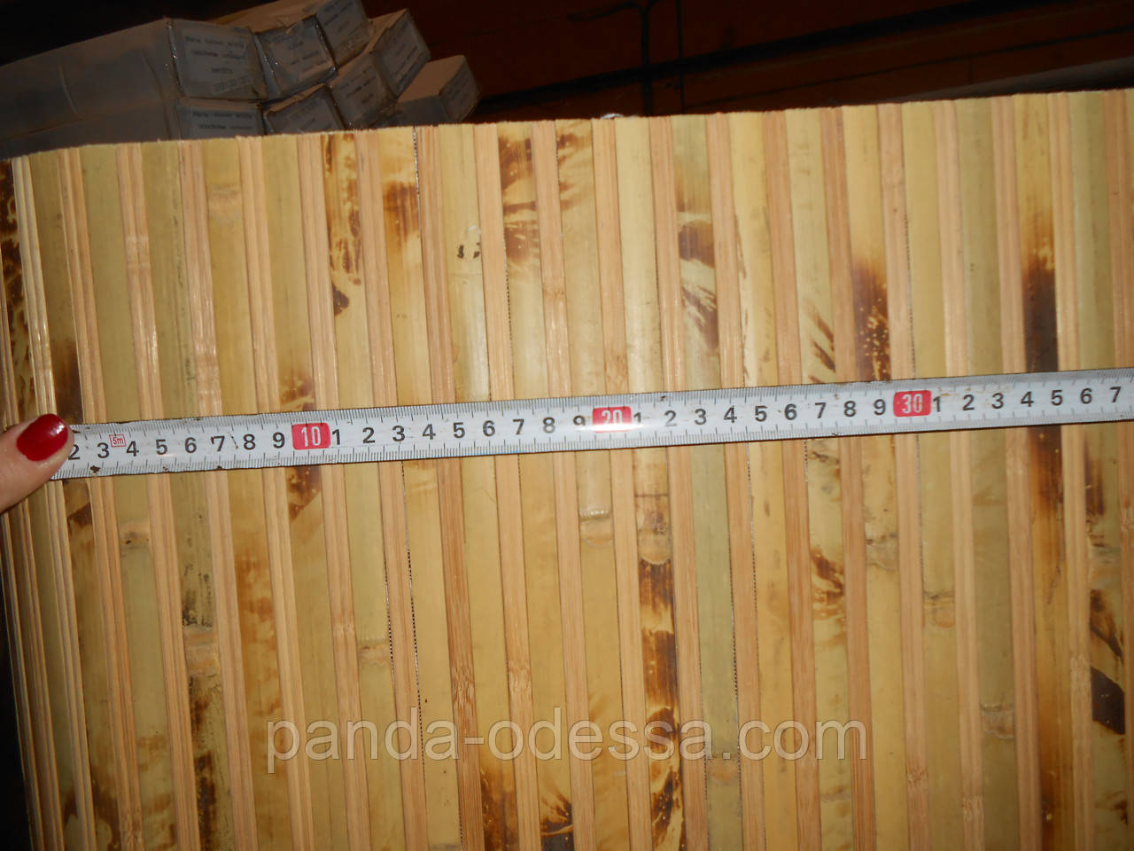 Бамбуковые обои "Черепаха" комбинированная mini, 0,9 м, ширина планки 12+8 мм / Бамбукові шпалери - фото 4 - id-p554018804
