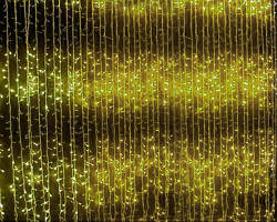 Гірлянда Водоспад 3х2 м 300 LED, колір: тепло - білий, прозорий провід