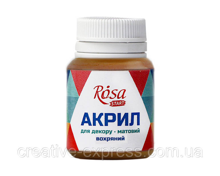 Акрил для декору, Вохряний, матовий, 20 мл, ROSA START