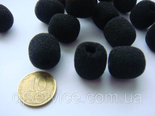 Попфильтр 14mm (вітрозахист) для петлички, гарнітури, кліпу пластина мікрофони Sennheiser ew122g2, ew100g2, ME2, фото 1