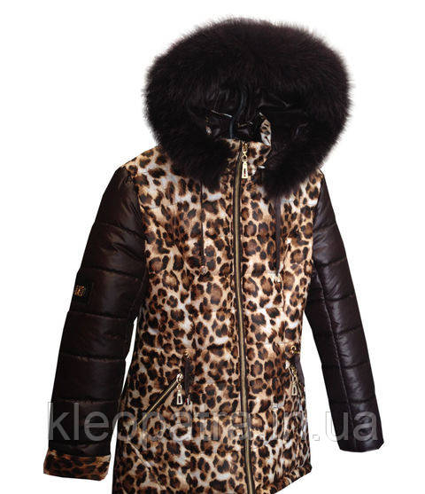 Молодіжна зимова парка Лео для дівчинки, фото 1