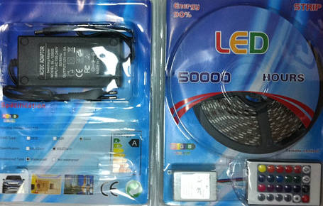 Світлодіодна стрічка 5050, 5 метрів кольорова/ Led стрічка кольорова, фото 2