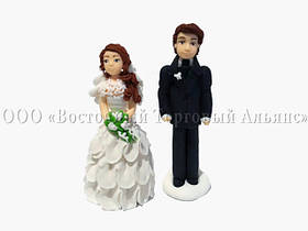 Фігурки з мастики — Жіночі та наречена No1 — Ø 5.5 см, h9 см