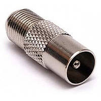 Штекер роз'єм "папа" (штекер TV- гнездо F цинк) (100шт) уп R