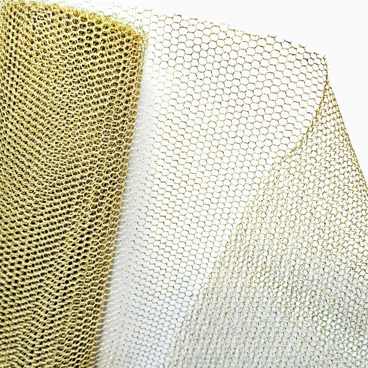Сітка "METALLIC GLITTER" світло-золота (86 см х 9 ярдів), фото 1