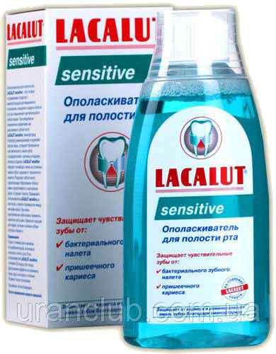 Ополіскувач для порожнини рота LACALUT sensitive (Лакалут сенсатив) 300мл, фото 1