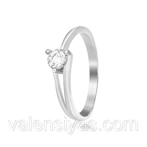 Срібне кільце з цирконієм SWAROVSKI ZIRCONIA К2С/037, фото 2