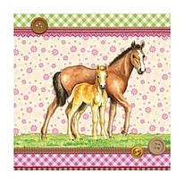 Декупажних серветка "Два коня", 33 * 33 см, 18 г / м2, Ambiente, 13309205