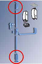 Верхні та нижні засувки для Антипаніка 2-ст протипожежних дверей шляхів евакуації Dorma PHA-2000 PHX02