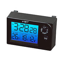 Автомобильные часы VST-7048V (вольтметр+2 термодатчика) ВАЗ-2110