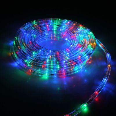 Світлодіодний Дюралайт, прозора трубка 20 м, різнобарвний з перехідником, фото 1