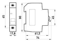 Автоматичний вимикач e.mcb.stand.45.1.B6 1р 6А В 4.5 кА
