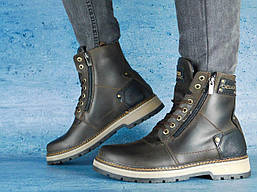 Чоловічі зимові черевики Zangak Exclusive (коричневий), ТОП-репліка
