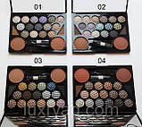 Тіні для очей + рум'яна Набір "Miss Madonna" (Міс Мадонна) 17 відтінків + рум'яна, фото 3