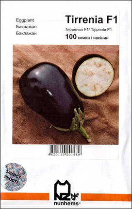 Насіння Баклажан Тиррріння F1, 100 насіння Nunhems, фото 2