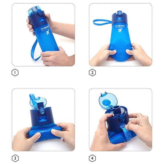 Пляшечка легко складається Силіконова пляшка складається