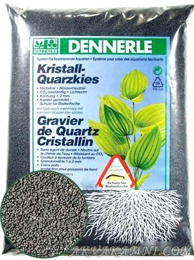 Грунт Kristall-Quarz 1-2 мм, чорний, 10 кг. для акваріума