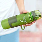 Силіконова пляшка для води 500 мл (зелений), фото 2