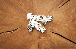 Чипборд "Вітка ялини з шишками" 