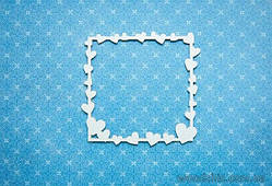 Чипборд Рамочка "Любов" (зі сердечками)