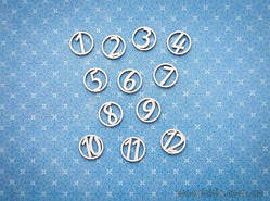 Чипборд Набір "Цифри" або "12 Місяць"