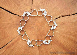 Чипборд Вінок "Груши та яблука" прорізні