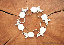 Чипборд Вінок "Яблуки" повні + прорізні