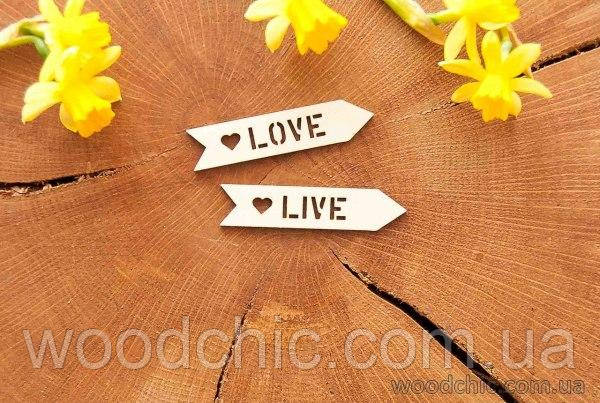 Чипборд "Love/Live"