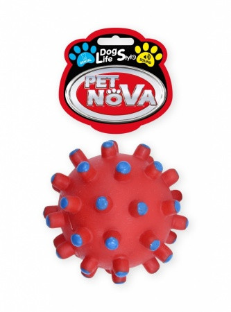 Іграшка для собак Зубна кулька Pet Nova 11 см червоний