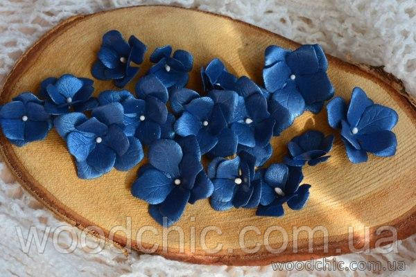 Набір Паперові квіти Гортензія "Перламутрові", тем. синій 0002