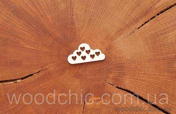 Чипборд Хмарка із сердечками, фото 1