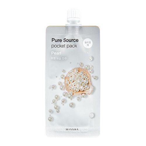 Нічна маска для обличчя з екстрактом перлів Missha Pure Source Pocket Pack Pearl 10 мл