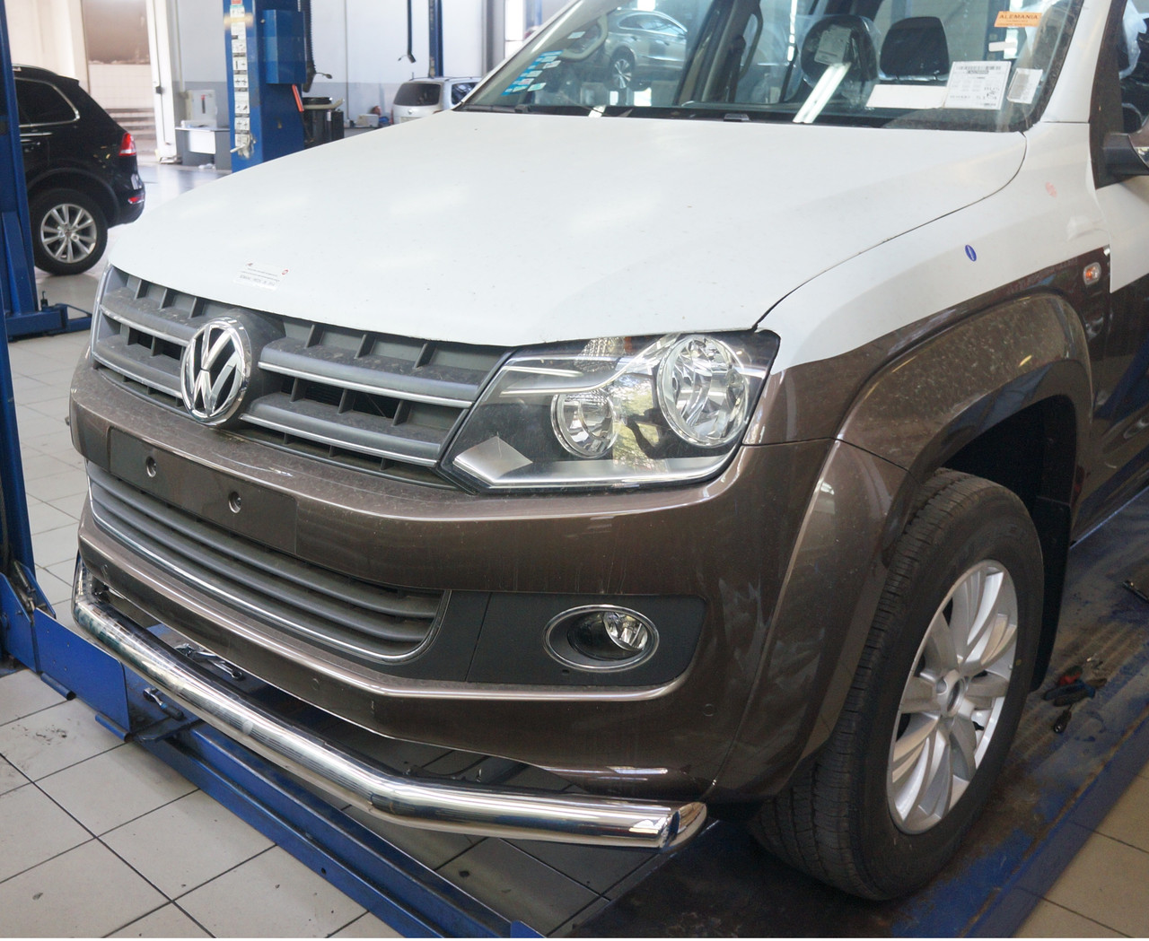 Кенгурник один вус на Volkswagen Amarok (c 2010--) Can Otomotiv d76