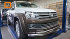 Кенгурник подвійний вус на Volkswagen Amarok (c 2010--) Can Otomotiv d76/60, фото 2