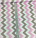Бавовняна тканина польська зиґзаґ рожево-сірий широкий на білому No375, фото 2