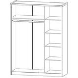 Шафа 3ДЗ Б'янко (Світ меблів) 1200х570х2200мм, фото 4