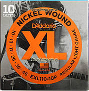 Струни D'Addario EXL110-10P Nickel Wound 10-46 10 set