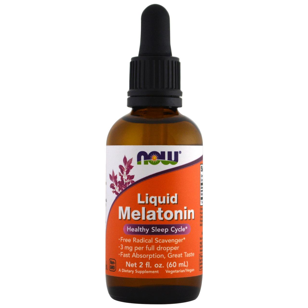 Now Liquid Melatonin, 60 ml, фото 1