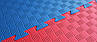 Мат татамі 100*100*2 см Eva-Line Extra Quality синій/червоний Плетінка Anti-Slide 100 кг/м3, фото 3