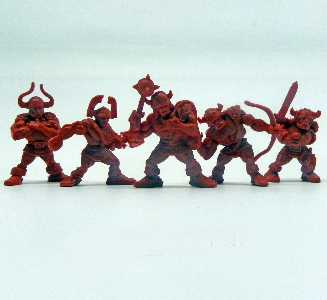 Набір воїнів Рота Норман без коробки (5 воїнів/ колір червоно-помаранчевий), Fantasy